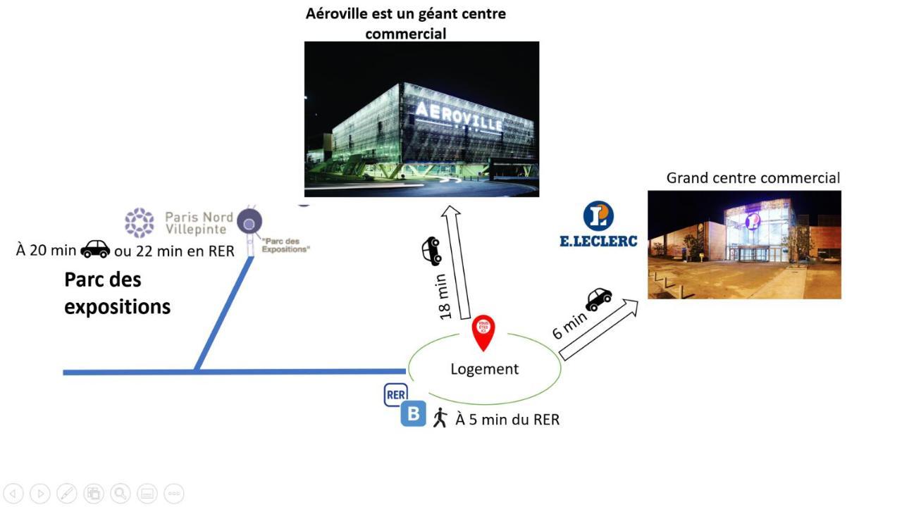 A 5Mn De La Gare Entre Paris, Disneyland & Asterix 빌파리지 외부 사진